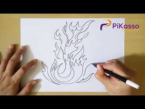 How to Draw Flames step by step