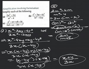 (Simplification involving Factorisation) Simplify each of the f... | Filo
