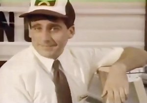 1989: Steve Carell's first commercial for Brown's Chicken restaurant in Chicago. | Computer Love Records