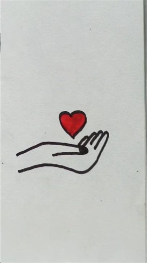 Simple hand love drawing ❤️#trending #shorts #viral