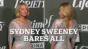 Sydney Sweeney bares all as she goes BRALESS under sheer sparkly dress