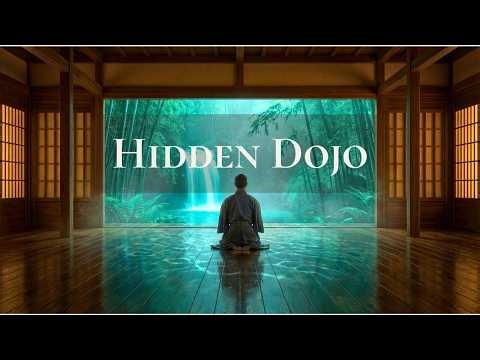 Cozy Japanese Dojo with Waterfall — Relaxing Bamboo Flute ASMR for Sleep | 10 Hours
