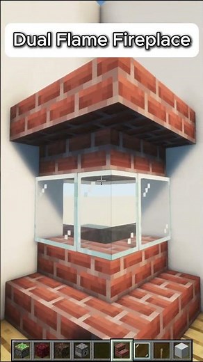 How to Build a Dual Flame Fireplace in Minecraft! #minecraft