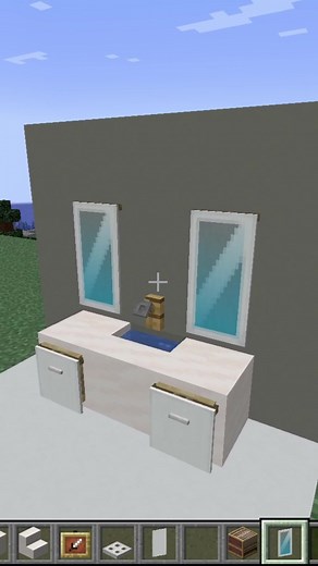 海外で話題の洗面台をMinecraftで作った