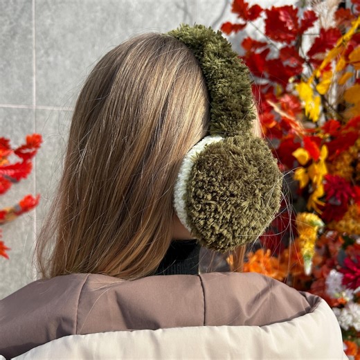 Crochet Fluffy Earmuffs Pattern: Chunky Ear Warmers (PDF Pattern) - Etsy