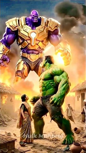 Hulk के गाँव पर Thanos का हमला | Hulk vs Thanos Epic Fight | Dark Action AI Movie