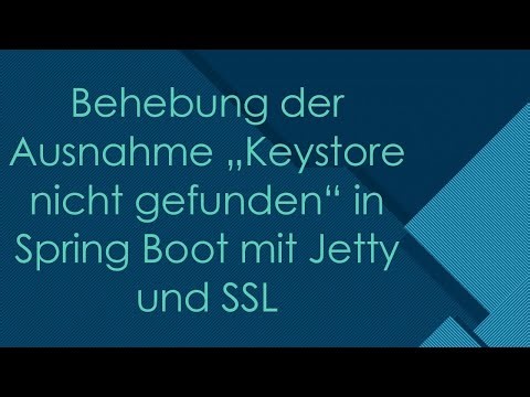 Behebung der Ausnahme „Keystore nicht gefunden“ in Spring Boot mit Jetty und SSL
