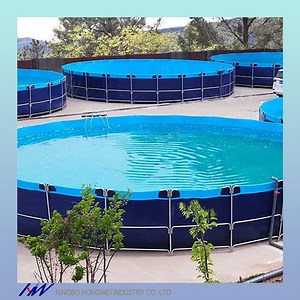 [Hot Item] Fish farm pvc geomembrane circular tanks / fish farm pond liner for aquaculture