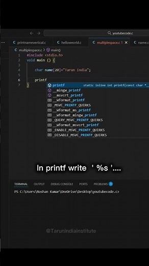 How to store any string in variable in C language?? For example user's name..!