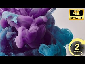 2 Hour Abstract Ink Colors - Mesmerizing 4K Screensaver | Relaxing Visuals