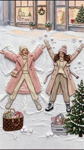 ai_glow__ on Instagram: "“Snow Angels & Warm Hearts” with @dreamina_ai May your day be as light, joyful, and full of laughter as fresh falling snow. Animated with Video 3.0 PRO in @dreamina_ai #DreaminaAI #dreaminacpp Have you already snowed?"