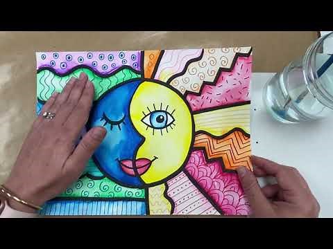 2nd Grade Folk Art Sun/Moon