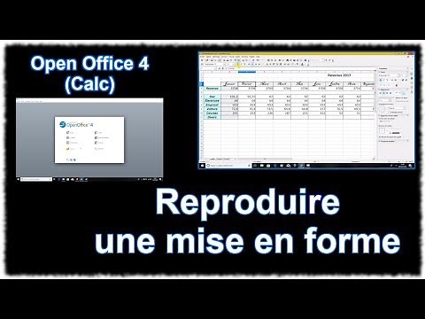 Tuto Calc (Open Office 4) - Reproduire une mise en forme