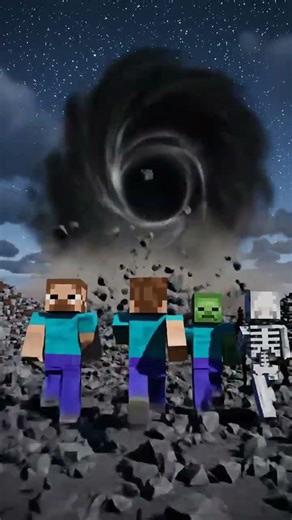 Help Herobrine run to the black hole earth #minecraft #beststeve #minecraftchallenge #herobrine