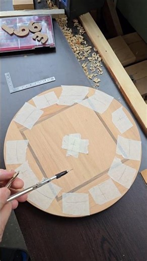 How To Divide A Circle into 12 Parts For A Clock #shorts #woodworking #geometry #diy #compass