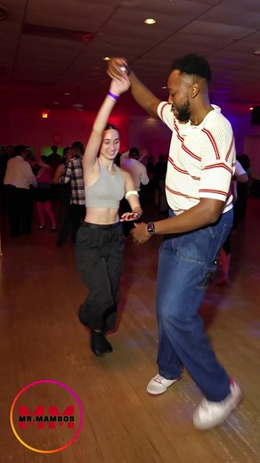 1.3K views · 24 reactions | CJ & Laura dancing with pure rhythm and joy at Mr. Mambo's with smooth flow, easy smiles, and that unspoken connection only the music can pull out.  Next Mr. Mambo's Salsa Bachata Social is this Sat Nov 8 @ Hollywood Ballroom!  #mrmambos #dcsalsa #dcsalsasocial #dmvsalsabachata #dmvsalsa #dmvsalsasocial #salsaon2 | Mr. Mambo's Washington, DC | Facebook