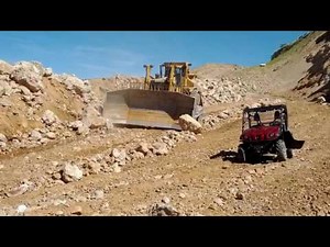 Caterpillar D11R and D10T pushing in tandem