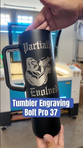 Tumbler Engraving on the Thunder Laser Bolt Pro 36 #LaserEngraving #ThunderLaser #RotoBoss