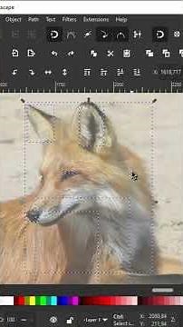 How To Turn a Fox Image Into a Logo Using Inkscape #Shorts