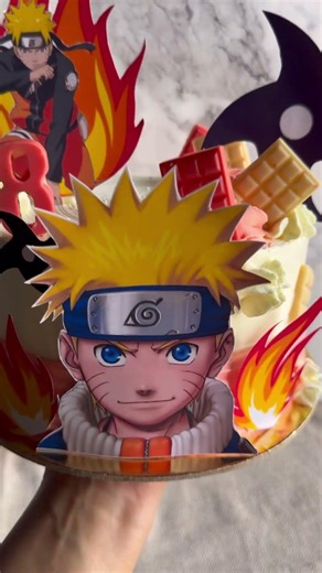 Naruto cake #cake #cakeshorts #cakedesign #themecake #naruto #narutothemecake #kidscakes #ytshorts