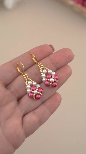 Pink Pearl Beads Earring Design: How to Make Beautiful Earrings with Beads & Thread | Beaded Pearl Jewelry Making at Home. Watch the Full Tutorial on YouTube Channel: @ beadlot Please Like, Share & Follow for more DIY Beaded Jewelry Making Tutorials. #diyjewelry #earrings #jewelrytutorial #beadedjewelry #beadedearrings #handmadeearrings #jewelrydesign #beading #bijoux #beadingtutorial #beadingtiktok #fyp #beadsjewelry #earringmaking #pearlearrings #crafts #howtomakeearrings