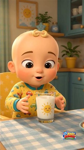 🌞 Wakey Wakey! Time to Drink Your Milk 🥛 | Morning Routine for Kids #shorts