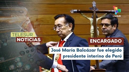 José María Balcázar asume como nuevo presidente encargado de Perú