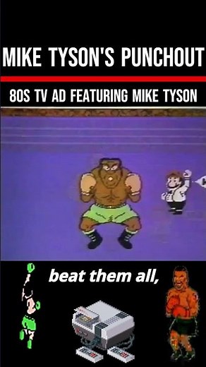 Mike Tyson's Punchout 80s NES TV Ad Featuring Mike Tyson #oldtvcommercials #retrogaming #nintendo