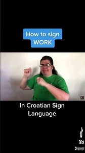How to Sign WORK in Croatian Sign Language 🇭🇷