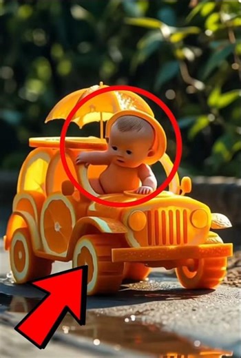 The Orange Car Everyone's Obsessed With 🧡 #adorable #animalvideos #trending