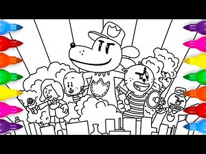 Dreamworks DOG MAN 2025 Movie Coloring Page