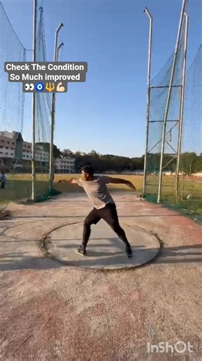 Discus Throw checking condition 😀#patience #60m #hardworkworks #hanumanji #monsterthrower