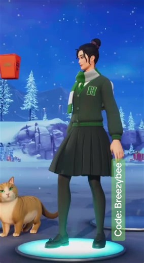 Harry Potter is finally in Fortnite 💚 use code BREEZYBEE to support me ✨ #fortnite #epicpartner #harrypotter #slytherin🐍 #videogame