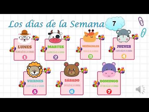 Primer Grado:los días de la semana y los meses del año
