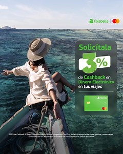 2.6K views | Solicita tu Tarjeta Falabella ahora y recibe el 3% de cashback en Dinero Electrónico en tus viajes.  Haz clic y llena el formulario  | FalabellaMx | Facebook
