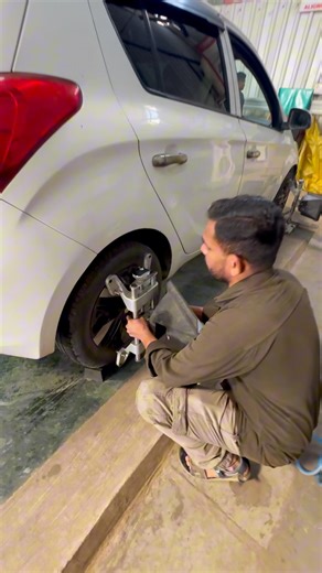 Car Wheel alignment vlog👍 #minivlog #vlogger #car