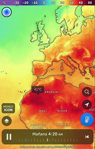 Con el Zoom Earth se puede Verificar la Temperatura alrededor del Mundo.