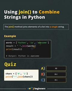 This is how you can use join method in Python #python #code #programming | Pybeginners