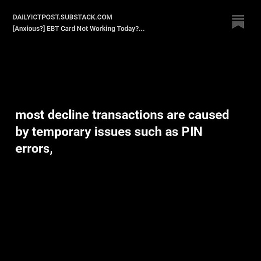 [Anxious] EBT Card Not Working Today Best Way to Fix It 2026 Guide