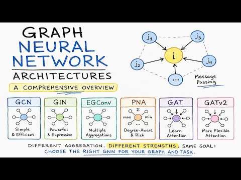 GNN Architectures Explained | GCN, GIN, EGConv, PNA, GAT and GATv2