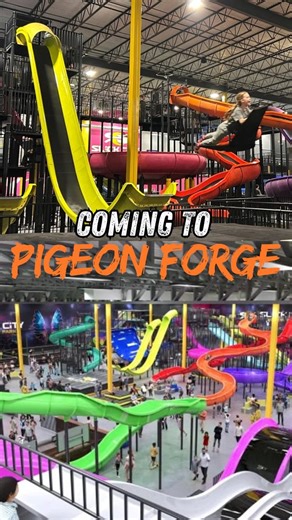🚨NEW Pigeon Forge Attraction! 🚨 Slick City Action Park will be opening this summer! This will be the the Area's First Indoor Slide & Air Court Park. This is replacing the current Top Jump at 3735 Parkway, Pigeon Forge, TN 37863 and a great option to escape the rain or heat this summer! Who's excited to go here? #pigeonforge #smokymountains #gatlinburg (video by Slick City Action Park) | Adventure Is Out There