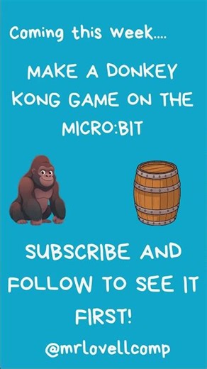 Make a DK game on the micro:bit 💥🛢️ Click subscribe to see it first #creativecoding #microbit