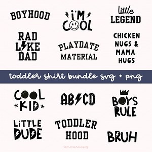 Toddler Boys Funny Shirt Design SVG Bundle - Etsy