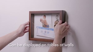 Americanflat 11" x 14"Shadow Box Frame with Shatter-Resistant Glass - Large Shadow Box Display Case for Tabletop and Wall Display - Black