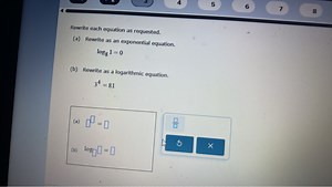 Rewrite each equation as requested.(a) Rewrite as an exponent... | Filo