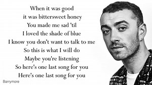 Sam Smith - One Last Song (Lyrics) | Music evolution