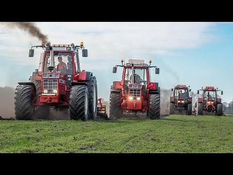 2x Case IH 1455XL + 956XL + 845!! | Cultivating with 4 tractors