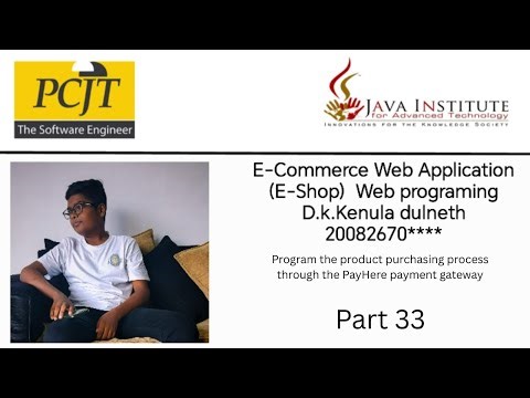 E-Shop Project | Part 33 | Web Programing 1 | Java Institute