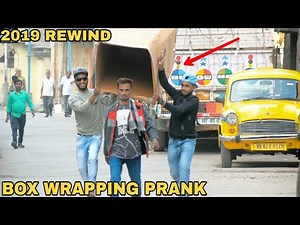 BOX WRAPPING PEOPLE PRANK - YOUTUBE REWIND 2019 || BEST PRANKS OF 2019 - MOUZ PRANK