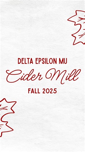Annual DEM Cider Mill trip! 🍎✨🌽 | Delta Epsilon Mu | ΑΙ Chapter〽️